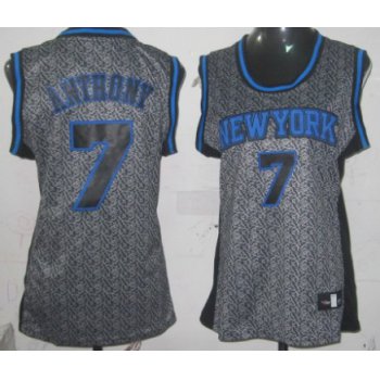 New York Knicks #7 Carmelo Anthony Gray Static Fashion Womens Jersey