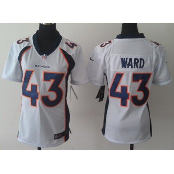 Nike Denver Broncos #43 T. J. Ward 2013 White Game Womens Jersey