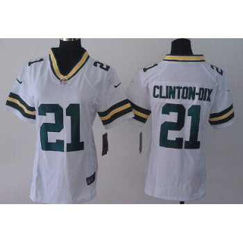 Nike Green Bay Packers #21 Ha Ha Clinton-Dix White Game Womens Jersey