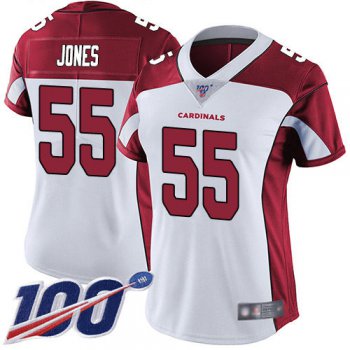 Nike Cardinals #55 Chandler Jones White Women's Stitched NFL 100th Season Vapor Limited Jersey