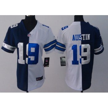 Nike Dallas Cowboys #19 Miles Austin Blue/White Two Tone Womens Jersey