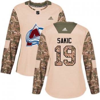 Adidas Colorado Avalanche #19 Joe Sakic Camo Authentic 2017 Veterans Day Women's Stitched NHL Jersey