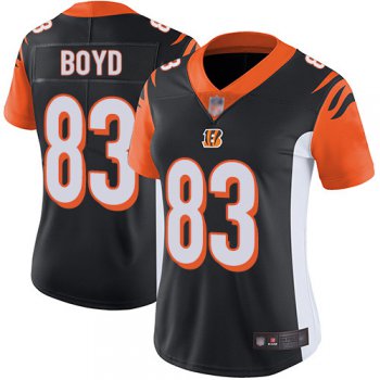 Nike Bengals #83 Tyler Boyd Black Team Color Women's Stitched NFL Vapor Untouchable Limited Jersey