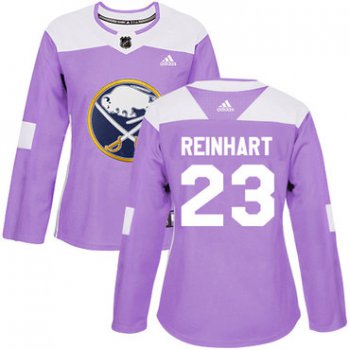 Adidas Buffalo Sabres #23 Sam Reinhart Purple Authentic Fights Cancer Women's Stitched NHL Jersey