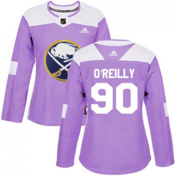Adidas Buffalo Sabres #90 Ryan O'Reilly Purple Authentic Fights Cancer Women's Stitched NHL Jersey