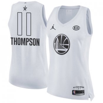 Nike Golden State Warriors #11 Klay Thompson White Women's NBA Jordan Swingman 2018 All-Star Game Jersey