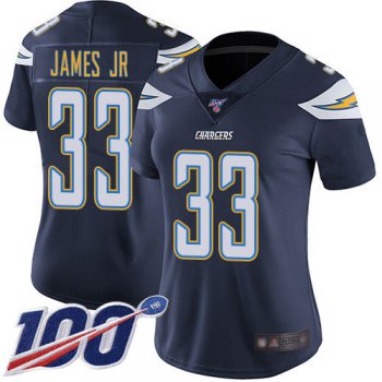 Nike Chargers #33 Derwin James Jr Navy Blue Team Color Women's Stitched NFL 100th Season Vapor Limited Jersey
