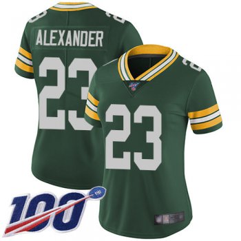 Nike Packers #23 Jaire Alexander Green Team Color Women's Stitched NFL 100th Season Vapor Limited Jersey