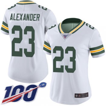 Nike Packers #23 Jaire Alexander White Women's Stitched NFL 100th Season Vapor Limited Jersey
