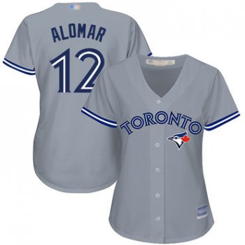 Blue Jays #12 Roberto Alomar Grey Road Women's Stitched Baseball Jersey
