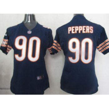 Nike Chicago Bears #90 Julius Peppers Blue Game Womens Jersey