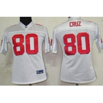 New York Giants #80 Victor Cruz 2011 White Womens Jersey
