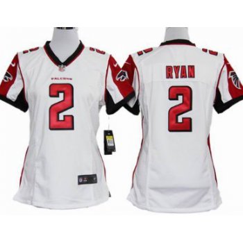 Nike Atlanta Falcons #2 Matt Ryan White Game Womens Jersey