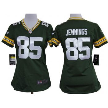 Nike Green Bay Packers #85 Greg Jennings Green Game Womens Jersey