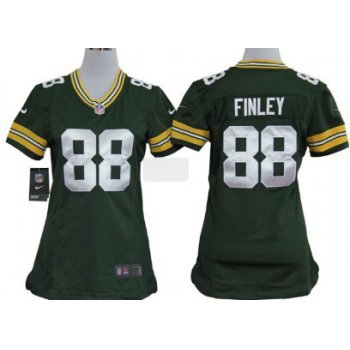 Nike Green Bay Packers #88 Jermichael Finley Green Game Womens Jersey