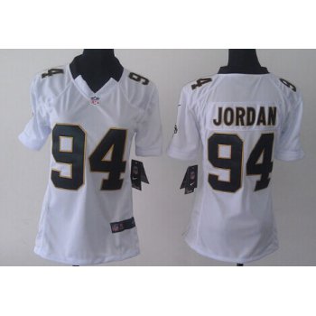 Nike New Orleans Saints #94 Cameron Jordan White Game Womens Jersey