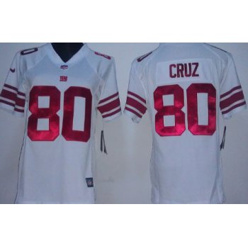 Nike New York Giants #80 Victor Cruz White Game Womens Jersey