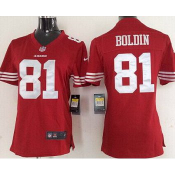 Nike San Francisco 49ers #81 Anquan Boldin Red Game Womens Jersey
