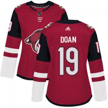 Adidas Arizona Coyotes #19 Shane Doan Maroon Home Authentic Women's Stitched NHL Jersey