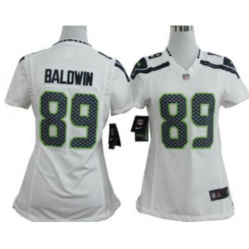 Nike Seattle Seahawks #89 Doug Baldwin White Game Womens Jersey