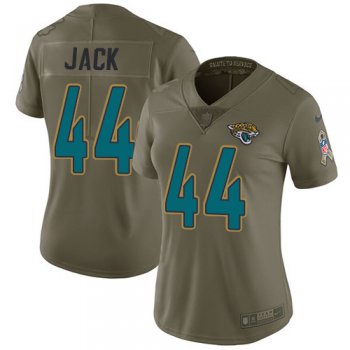 Women's Nike Jacksonville Jaguars #44 Myles Jack Olive Stitched NFL Limited 2017 Salute to Service Jersey