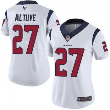 Texans #27 Jose Altuve White Women's Stitched Football Vapor Untouchable Limited Jersey