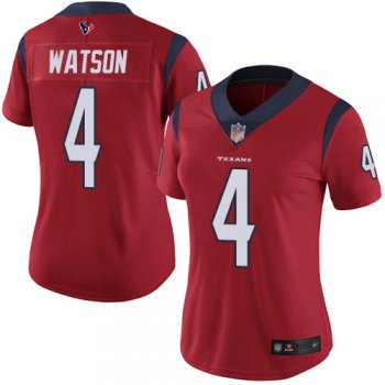Texans #4 Deshaun Watson Red Alternate Women's Stitched Football Vapor Untouchable Limited Jersey