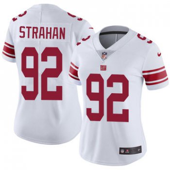 Women's Nike New York Giants #92 Michael Strahan White Stitched NFL Vapor Untouchable Limited Jersey