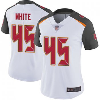 Buccaneers #45 Devin White White Women's Stitched Football Vapor Untouchable Limited Jersey