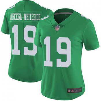 Eagles #19 JJ Arcega-Whiteside Green Women's Stitched Football Limited Rush Jersey