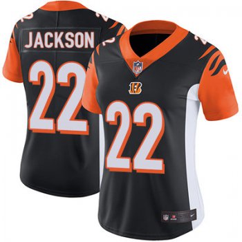 Women's Nike Cincinnati Bengals #22 William Jackson Black Team Color Stitched NFL Vapor Untouchable Limited Jersey