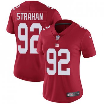Women's Nike New York Giants #92 Michael Strahan Red Alternate Stitched NFL Vapor Untouchable Limited Jersey