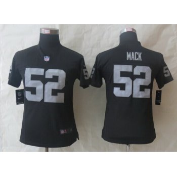 Nike Oakland Raiders #52 Khalil Mack Black Limited Womens Jersey