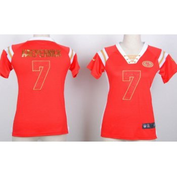 Nike San Francisco 49ers #7 Colin Kaepernick Drilling Sequins Red Womens Jersey