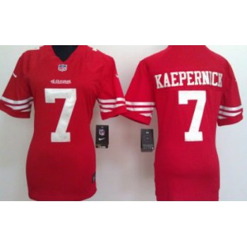 Nike San Francisco 49ers #7 Colin Kaepernick Red Game Womens Jersey