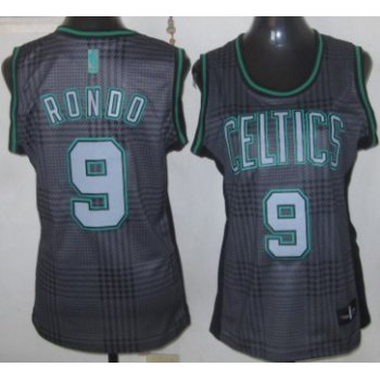 Boston Celtics #9 Rajon Rondo Black Rhythm Fashion Womens Jersey