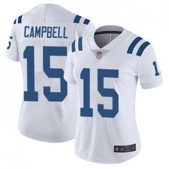 Colts #15 Parris Campbell White Women's Stitched Football Vapor Untouchable Limited Jersey