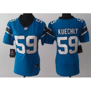 Nike Carolina Panthers #59 Luke Kuechly Light Blue Game Womens Jersey
