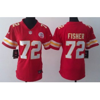 Nike Kansas City Chiefs #72 Eric Fisher Red Game Womens Jersey