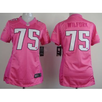 Nike New England Patriots #75 Vince Wilfork Pink Love Womens Jersey