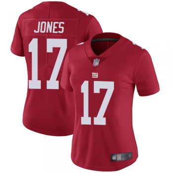 Giants #17 Daniel Jones Red Alternate Women's Stitched Football Vapor Untouchable Limited Jersey