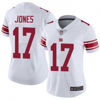 Giants #17 Daniel Jones White Women's Stitched Football Vapor Untouchable Limited Jersey
