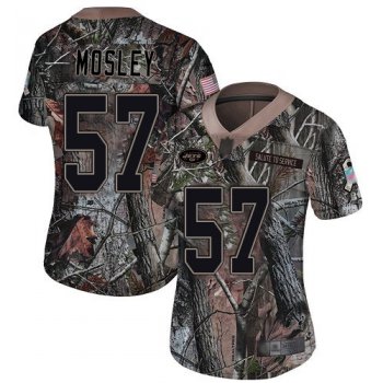 Jets #57 C.J. Mosley Camo Women's Stitched Football Limited Rush Realtree Jersey