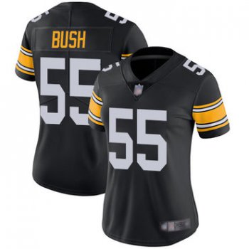 Steelers #55 Devin Bush Black Alternate Women's Stitched Football Vapor Untouchable Limited Jersey