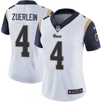 Women's Nike Los Angeles Rams #4 Greg Zuerlein White Stitched NFL Vapor Untouchable Limited Jersey