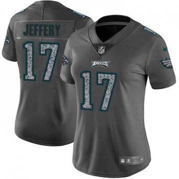 Women's Nike Philadelphia Eagles #17 Alshon Jeffery Gray Static Stitched NFL Vapor Untouchable Limited Jersey