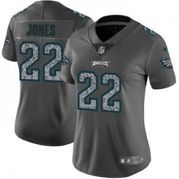 Women's Nike Philadelphia Eagles #22 Sidney Jones Gray Static NFL Vapor Untouchable Game Jersey