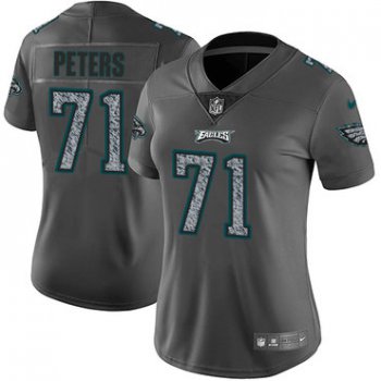 Women's Nike Philadelphia Eagles #71 Jason Peters Gray Static Stitched NFL Vapor Untouchable Limited Jersey
