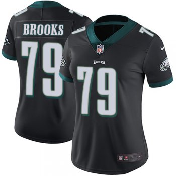 Women's Nike Philadelphia Eagles #79 Brandon Brooks Black Alternate Stitched NFL Vapor Untouchable Limited Jersey