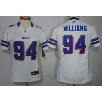 Nike Buffalo Bills #94 Mario Williams White Limited Womens Jersey